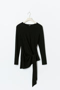 Asymmetric tie top - Noir