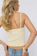 14+ knitted singlet - Banana crepe
