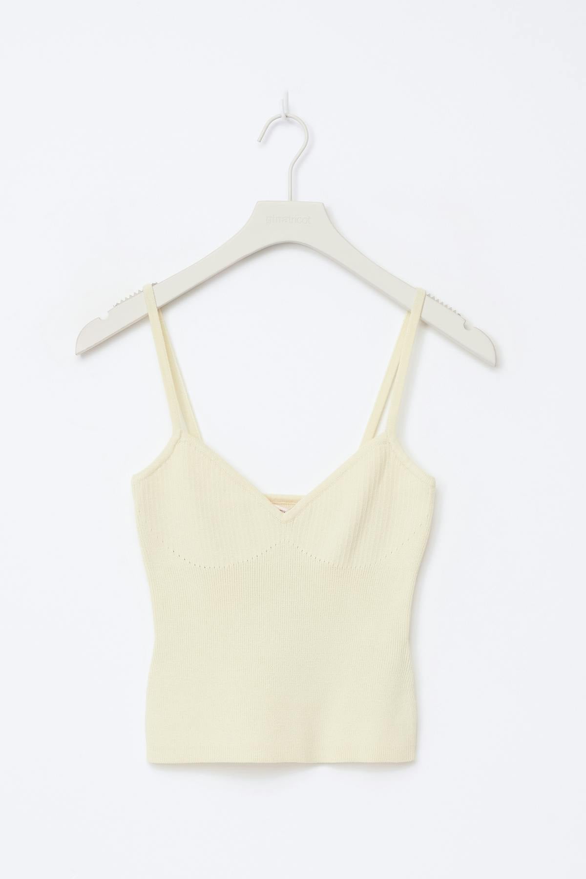 14+ knitted singlet - Banana crepe