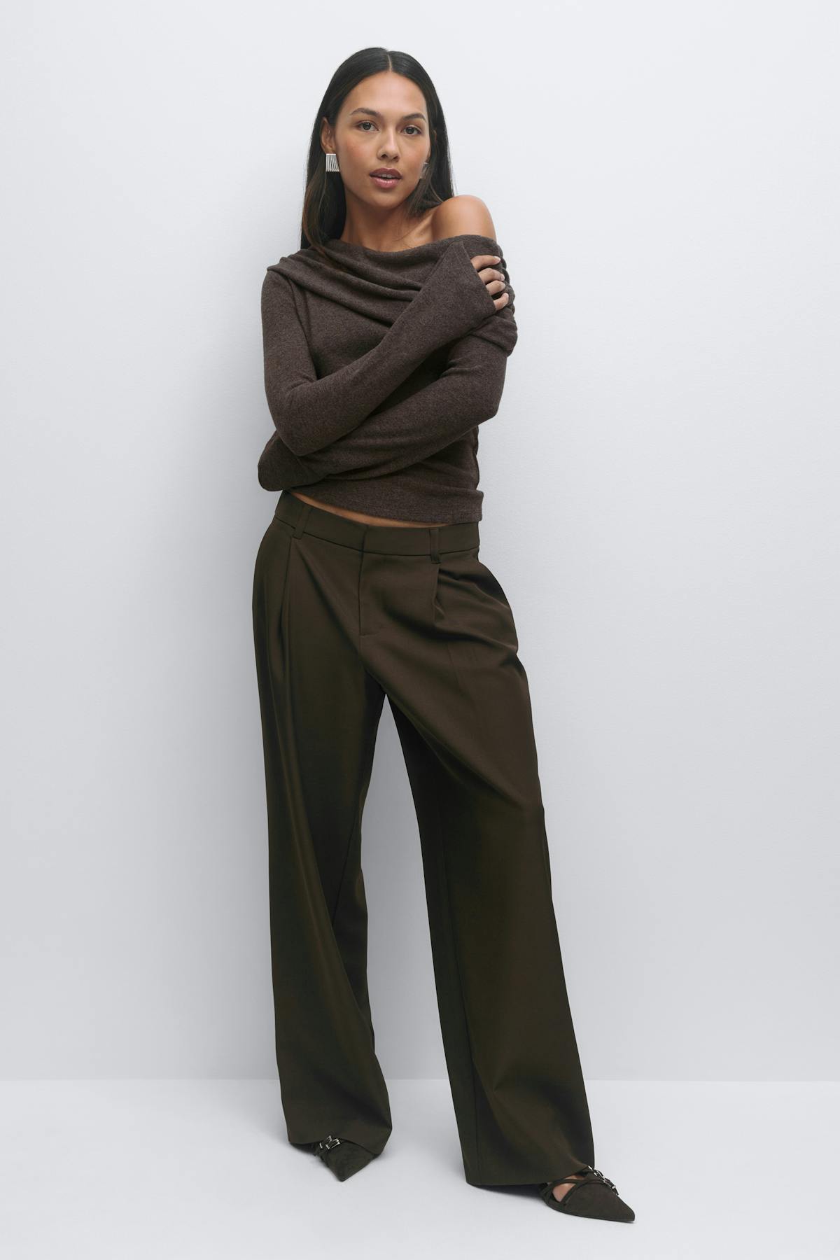 One shoulder top - Bordeaux