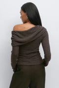One shoulder top - Bordeaux