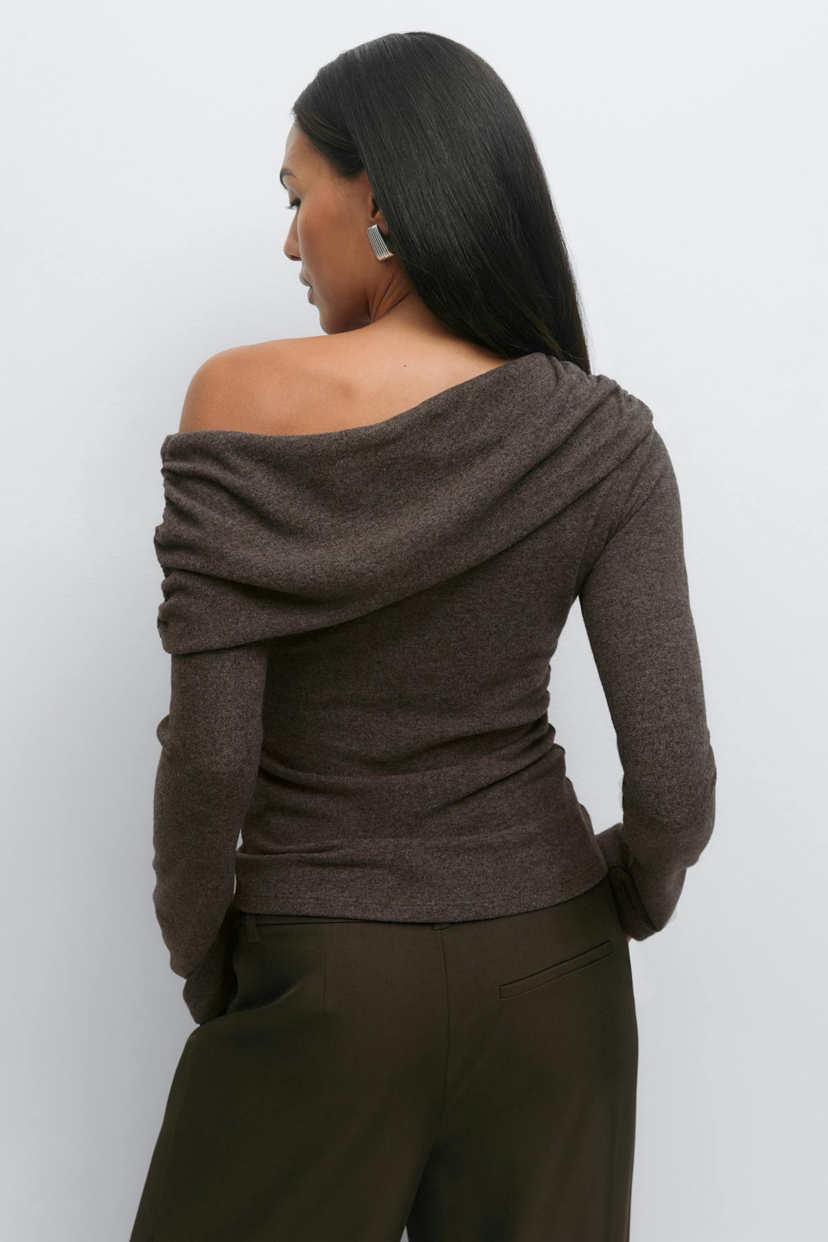 One shoulder top - Bordeaux