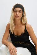Long lace singlet - Noir