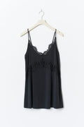Long lace singlet - Gris anthracite