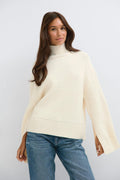 Knitted turtleneck sweater - Chocolate brown