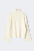 Knitted turtleneck sweater - Chocolate brown