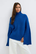 Knitted turtleneck sweater - Blanc cassé