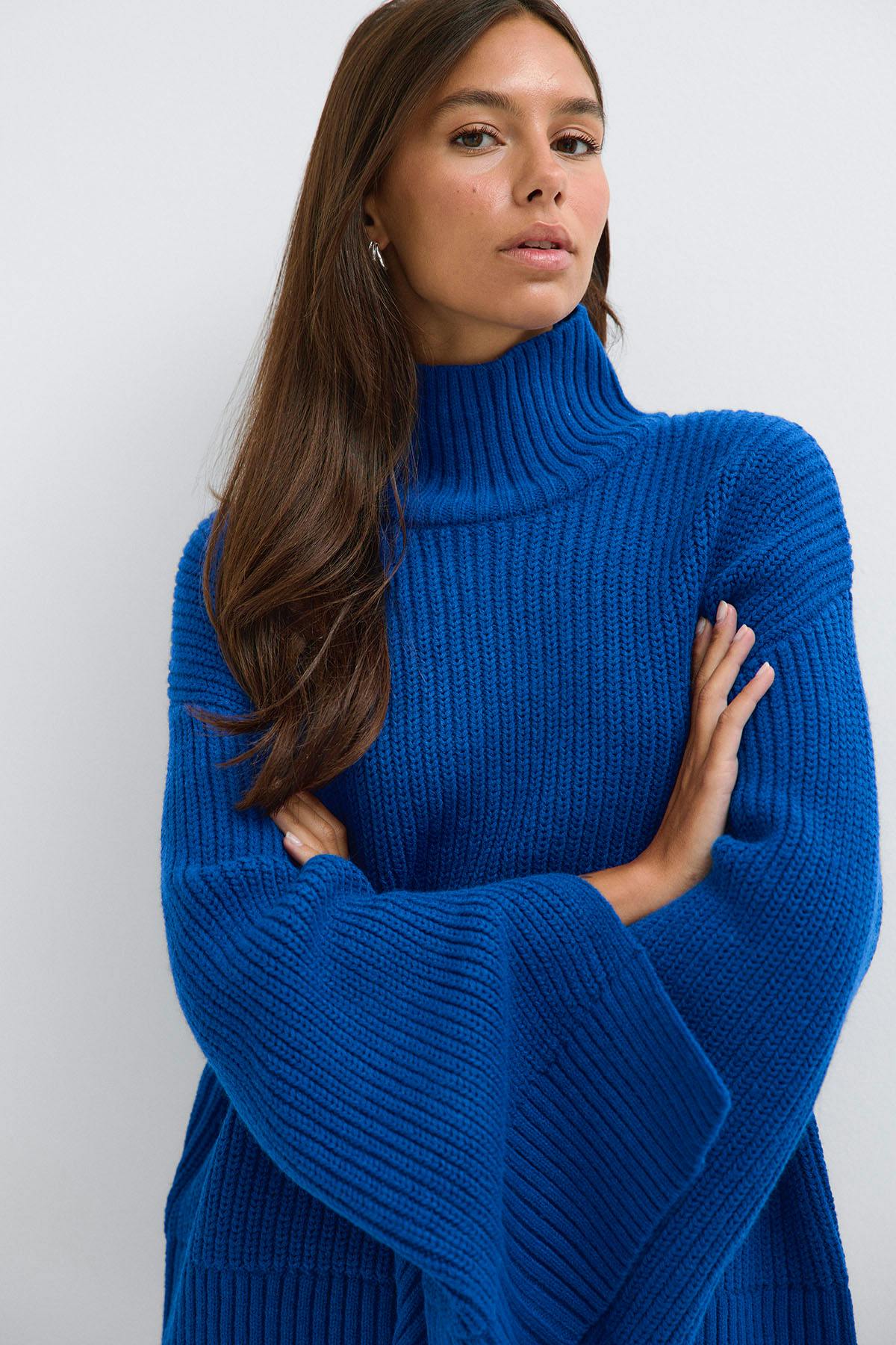 Knitted turtleneck sweater - Blanc cassé