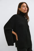Knitted turtleneck sweater - Noir