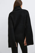 Knitted turtleneck sweater - Noir