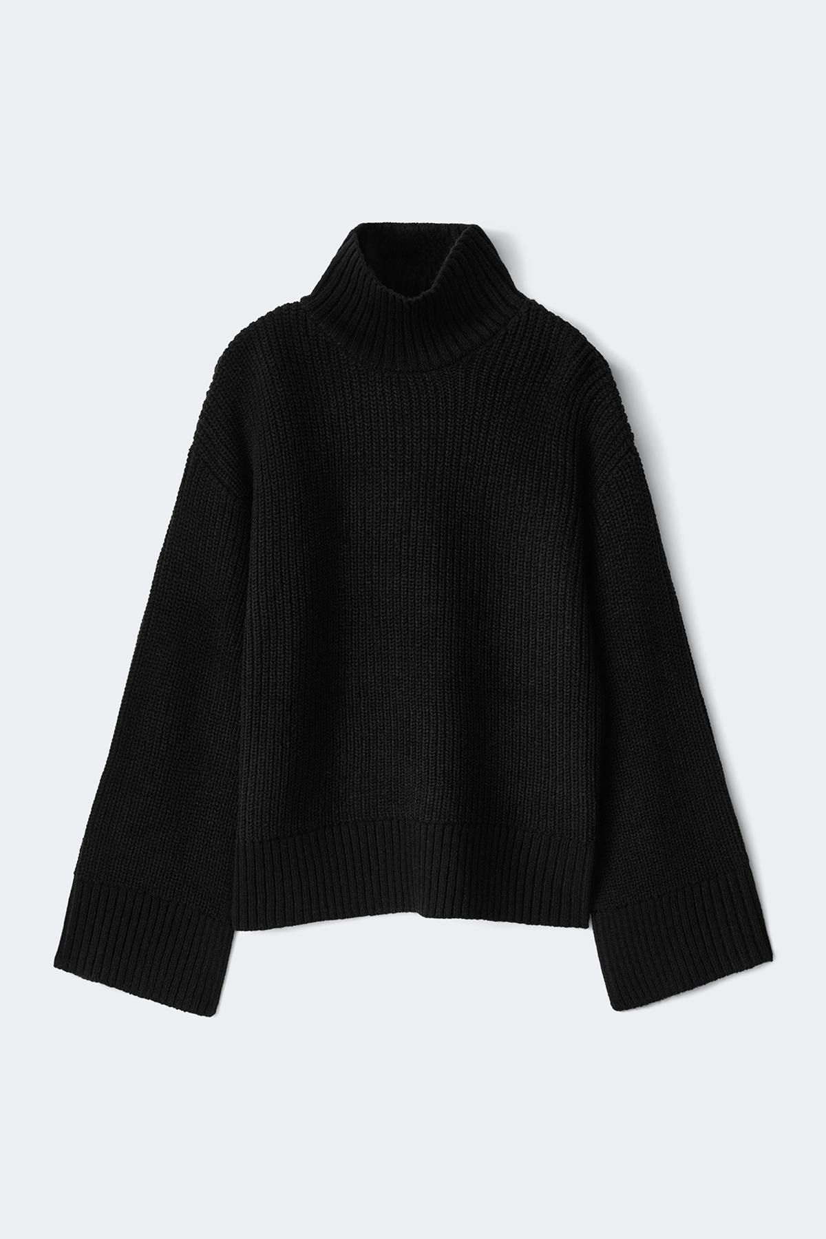 Knitted turtleneck sweater - Noir