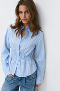 Smock blouse - Blue stripe