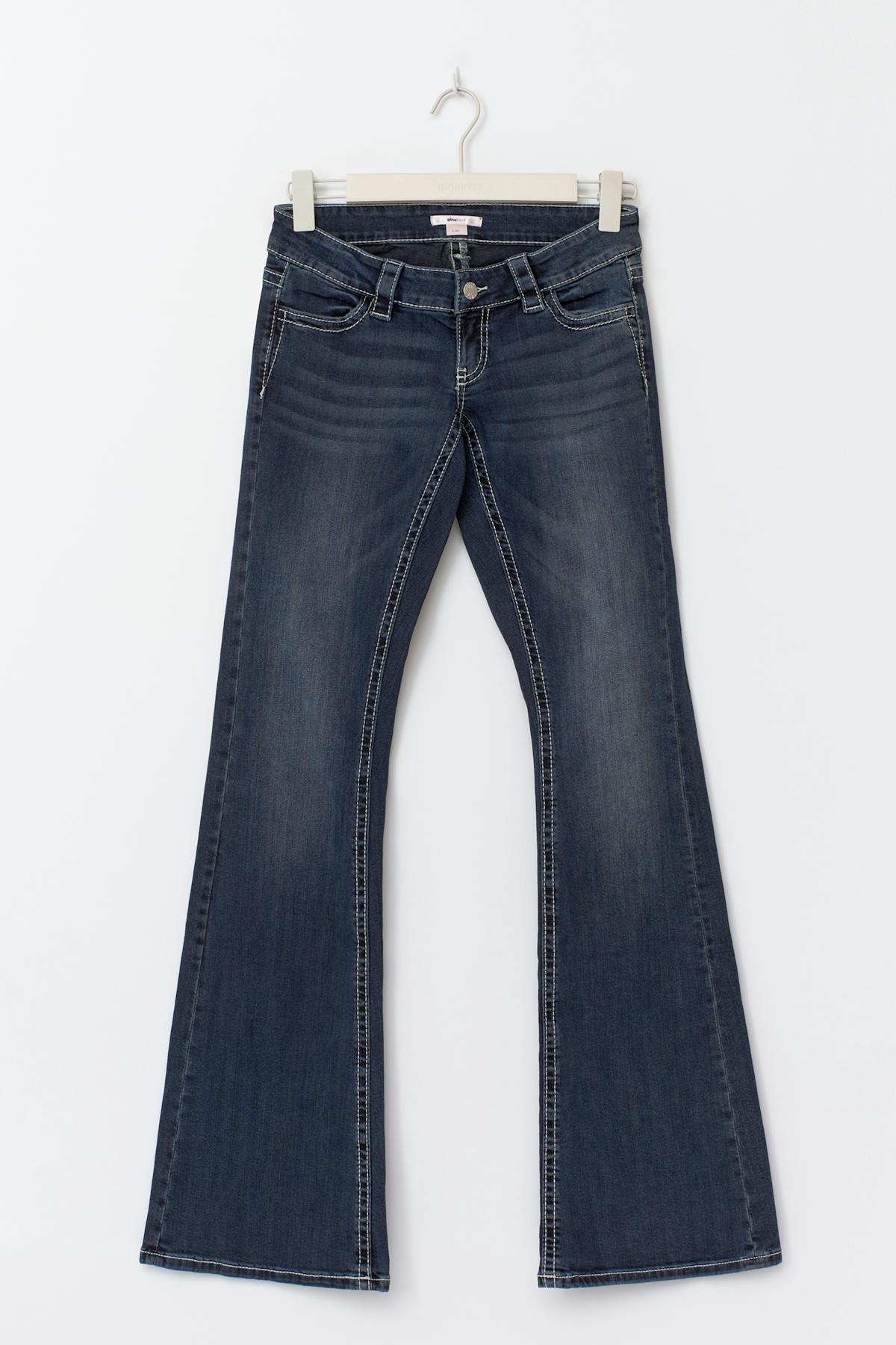 14+ sparkle low flare jeans - Tinted blue