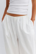 Cotton balloon trousers - Blanc