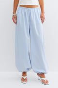 Cotton balloon trousers - Bleu clair