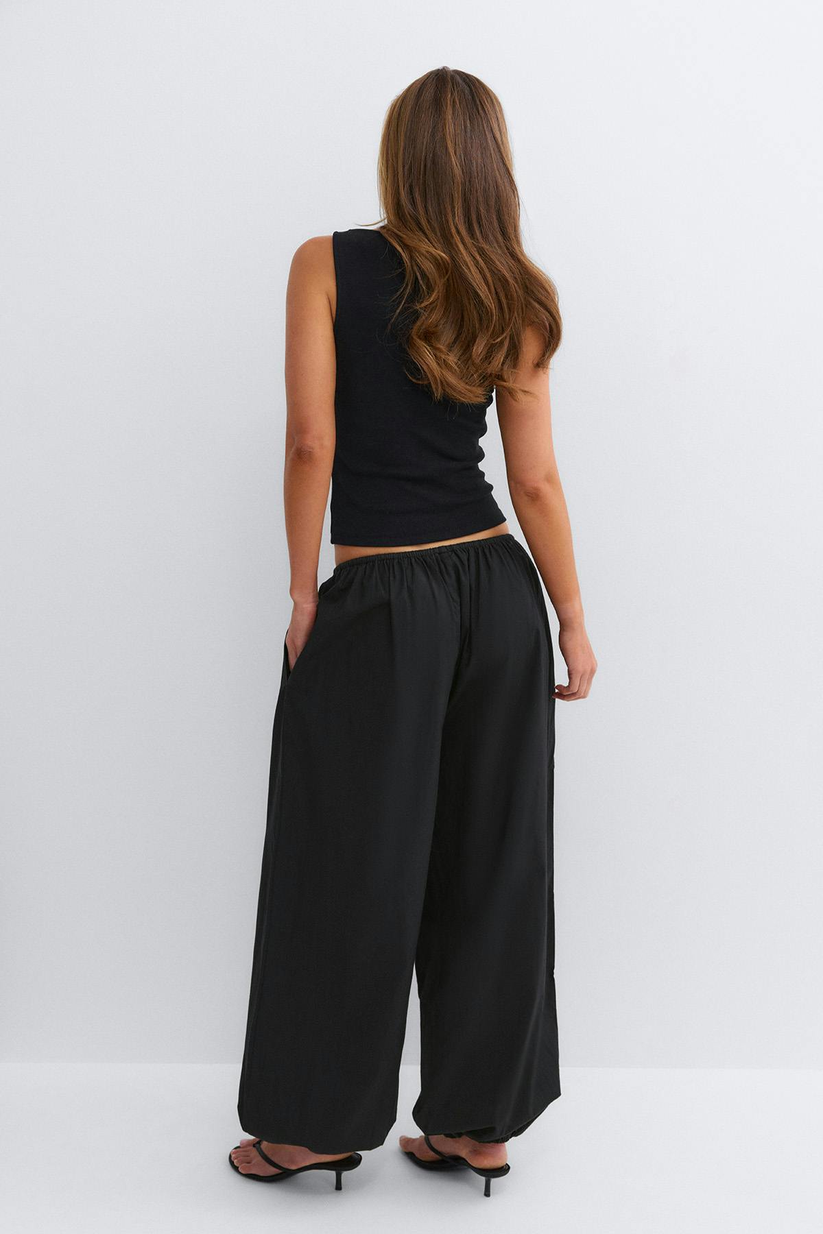 Cotton balloon trousers - Noir