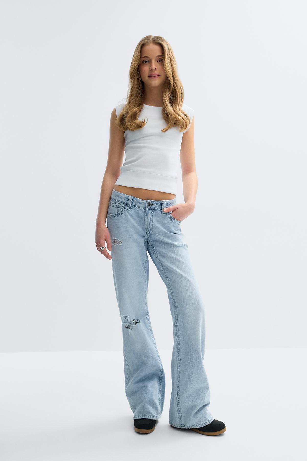 Y for real low loose jeans - Bleu clair