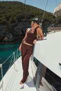 Wide chiffon trousers - Zebra