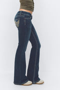 14+ sparkle flare jeans tall - Tinted blue