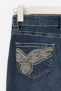 14+ sparkle flare jeans tall - Tinted blue