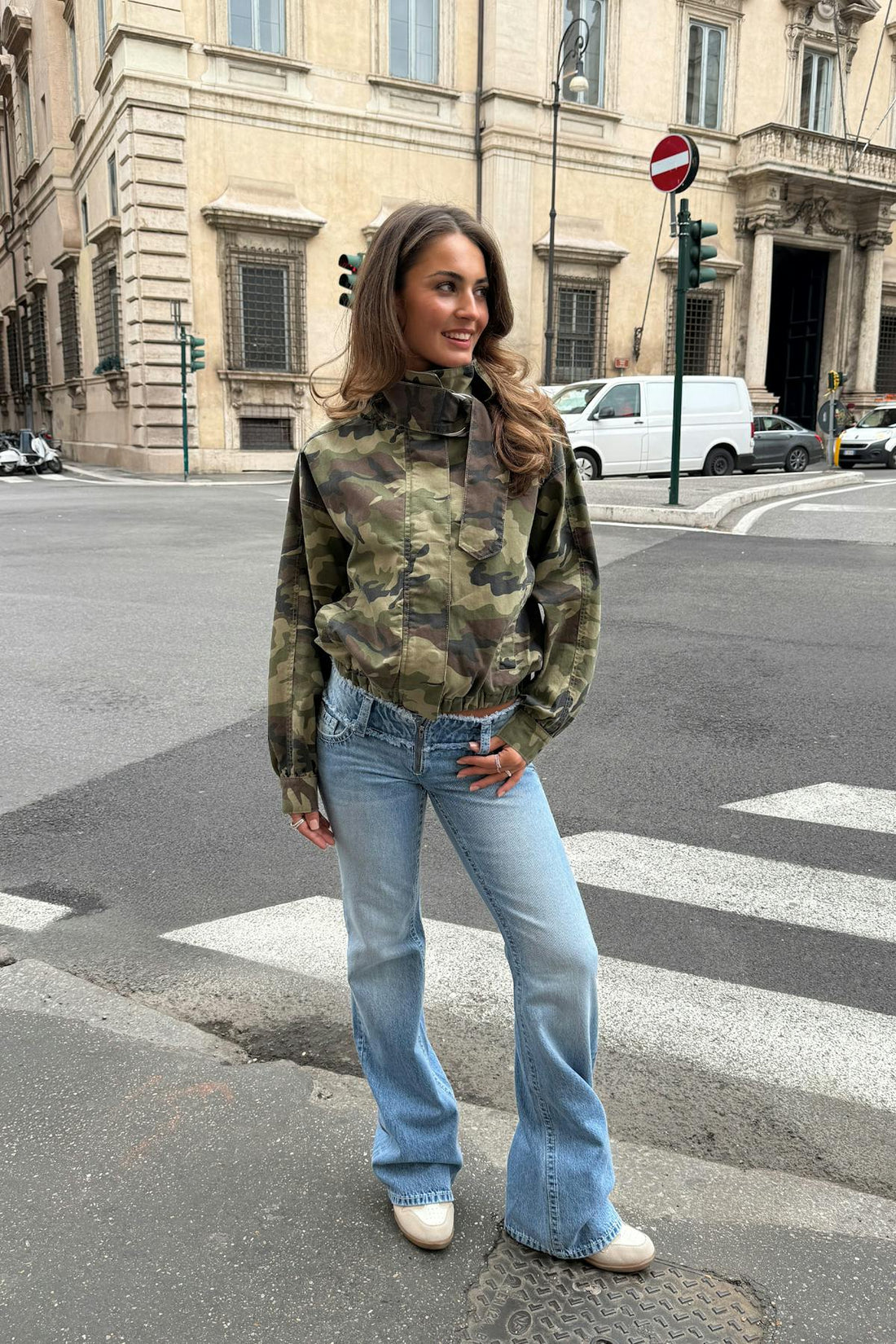 14+ cut off loose jeans tall - Bleu clair
