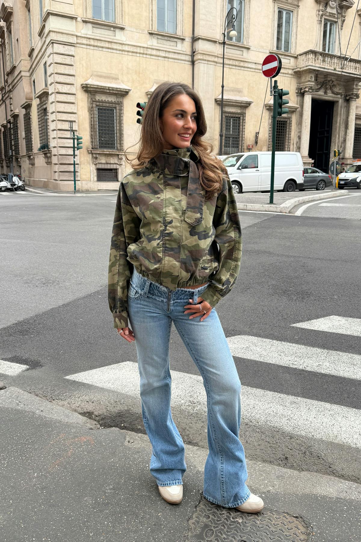 14+ cut off loose jeans tall - Bleu clair