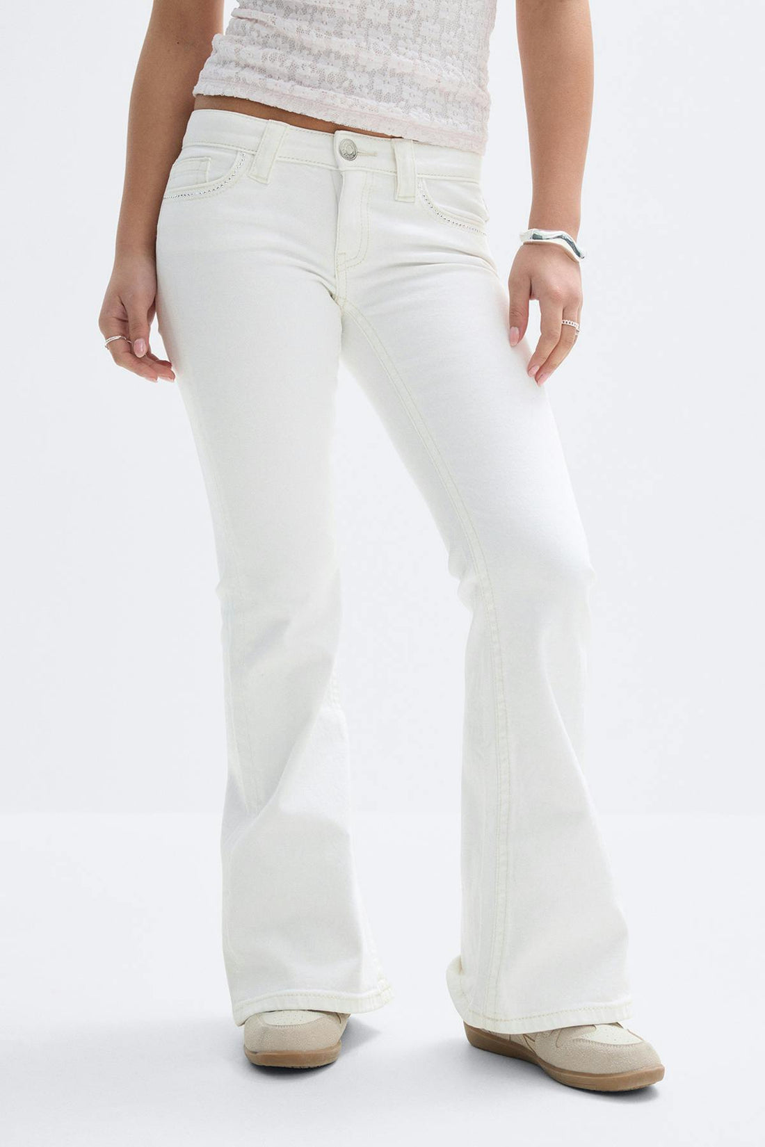 Y for real low waist jeans - Blanc