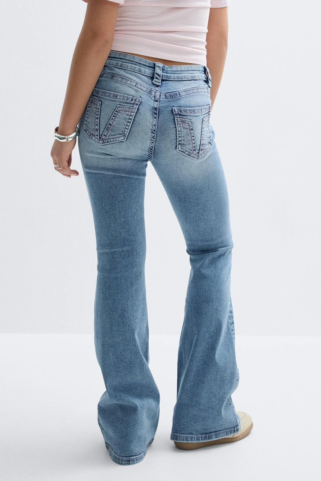 Y for real mid waist jeans - Bleu