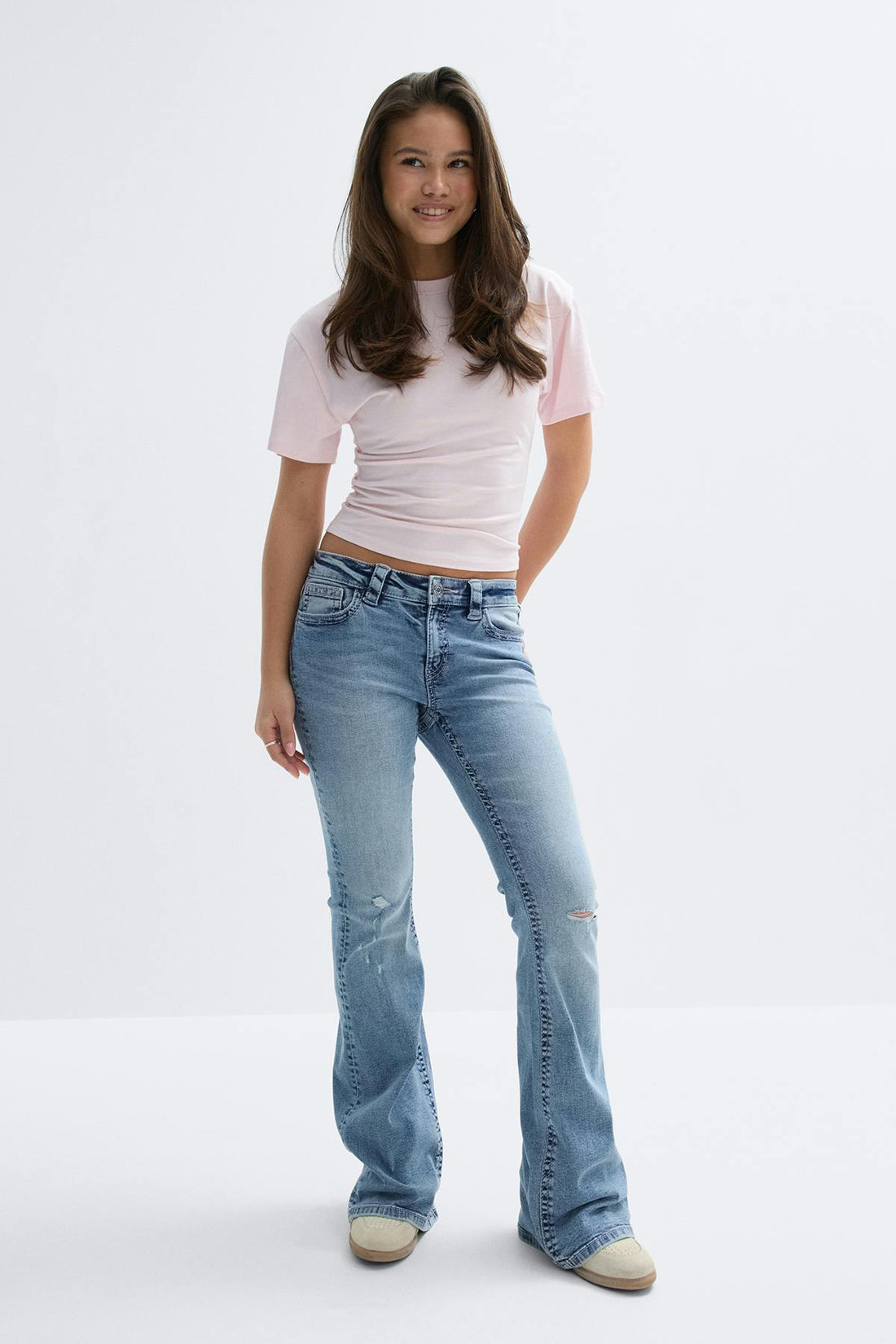 Y for real mid waist jeans - Bleu