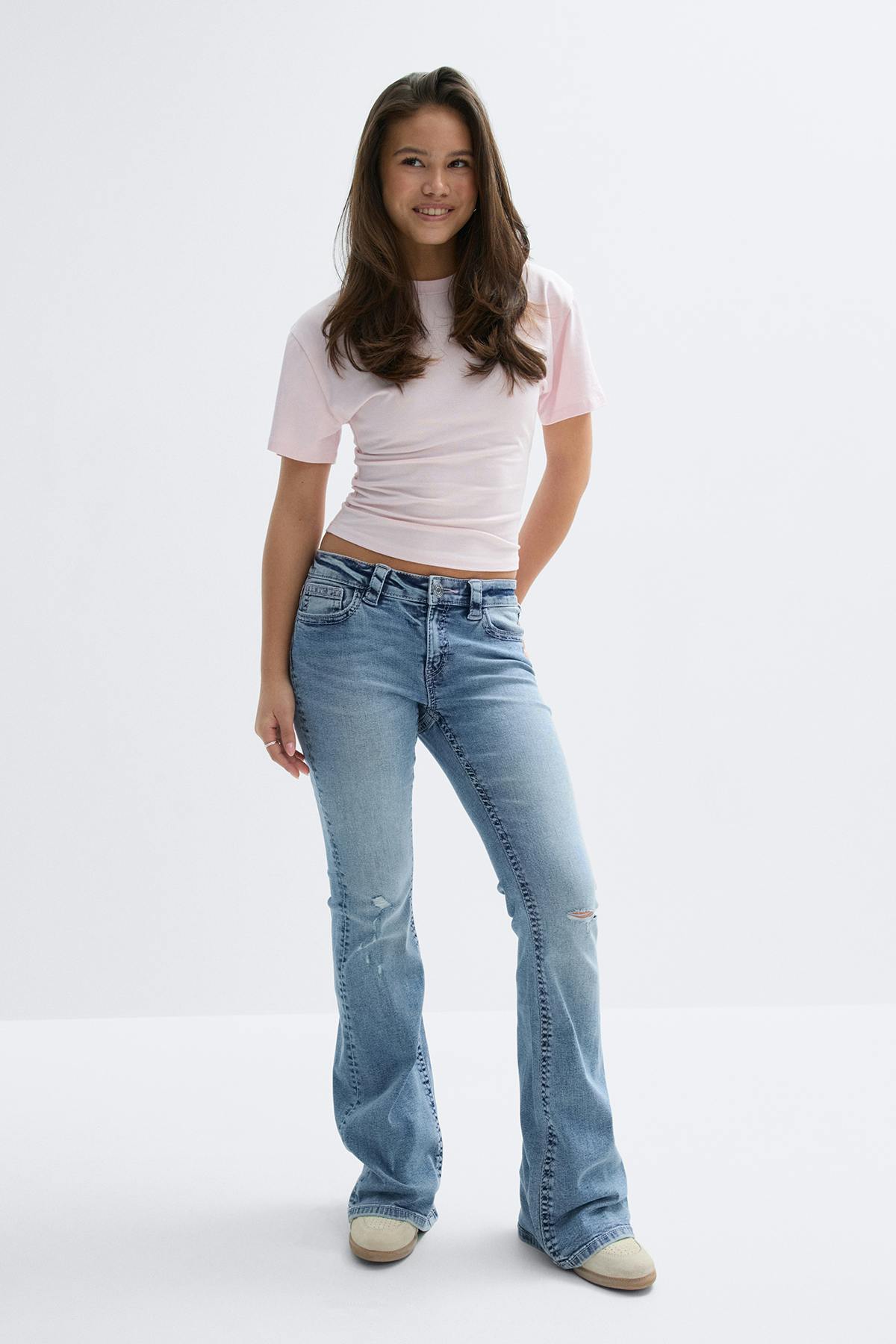 Y for real mid waist jeans - Bleu