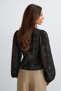 Shaped blouse - Blue/stripe