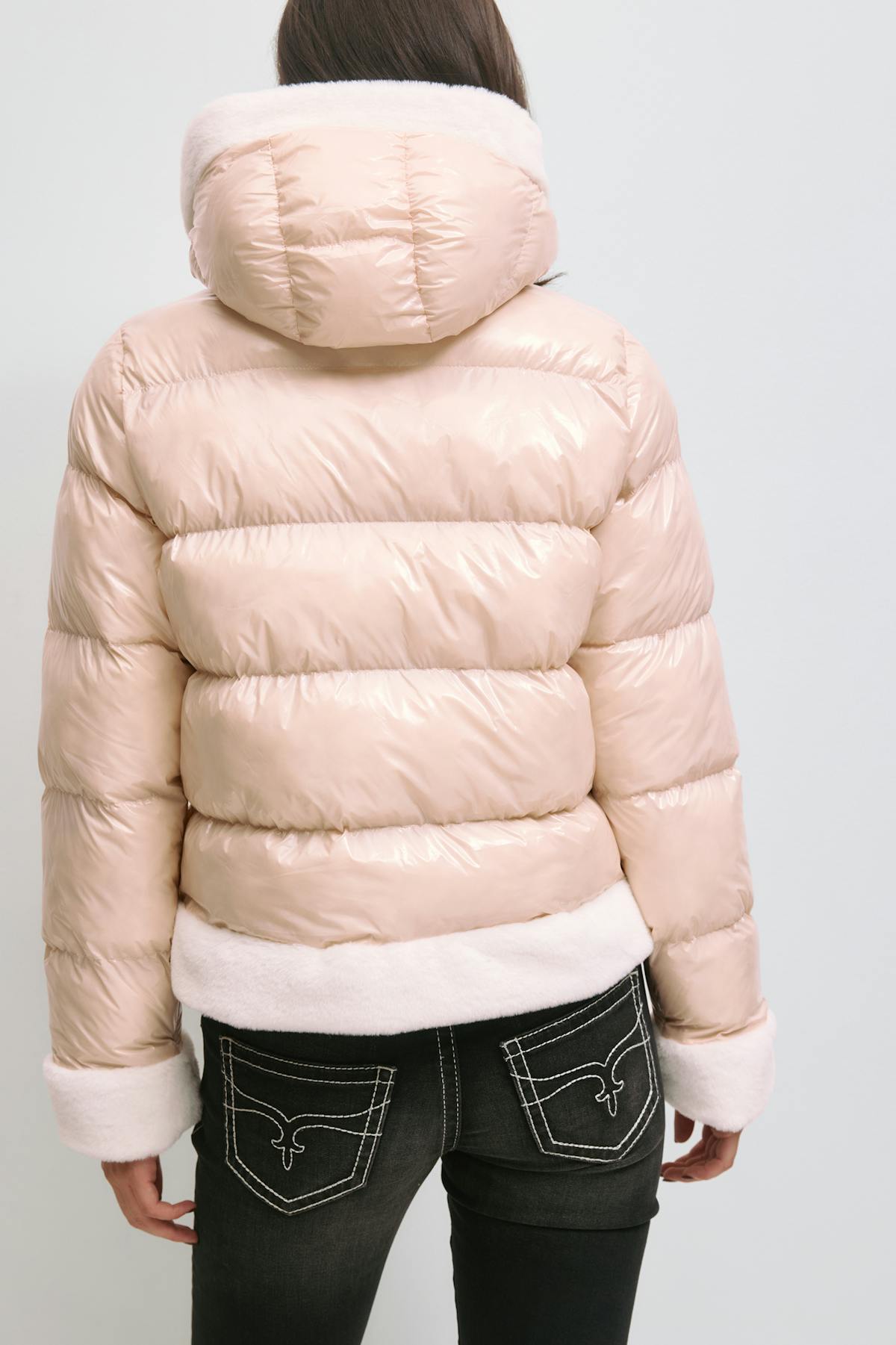 14+ padded fur jacket - Rose clair