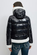 14+ padded fur jacket - Bleu marine