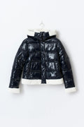 14+ padded fur jacket - Bleu marine
