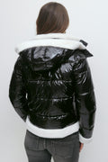 14+ padded fur jacket - Noir