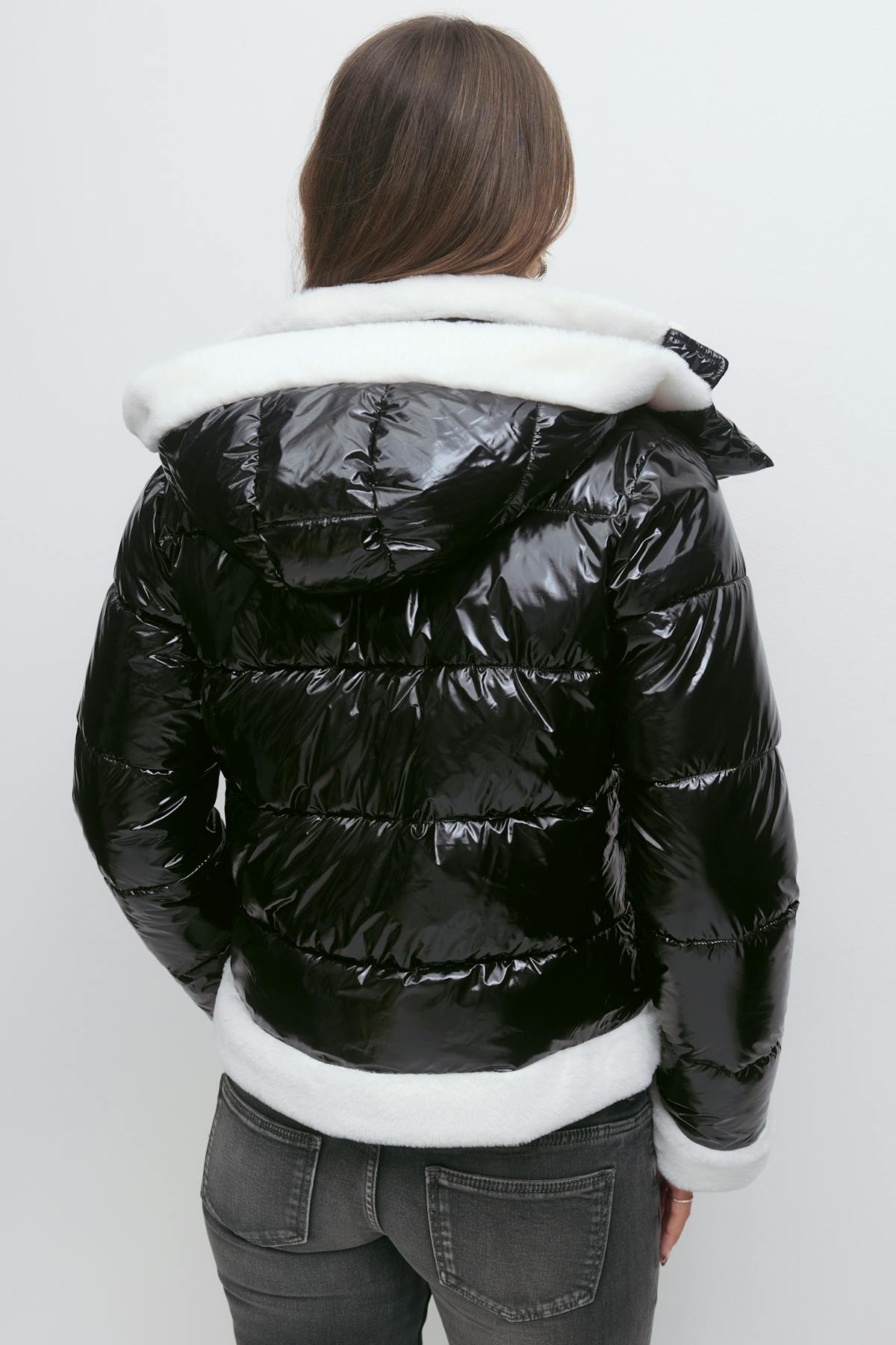 14+ padded fur jacket - Noir
