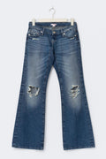 14+ hip hug loose jeans tall - Mid blue