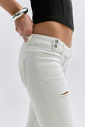 14+ pleated flare jeans - Army green