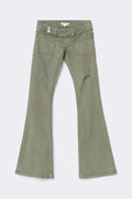 14+ pleated flare jeans tall - Blanc