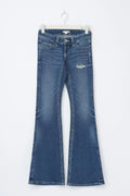 14+ the cross low flare jeans - Mid blue