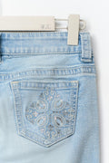 14+ the cross low jeans tall - Lt blue ripped