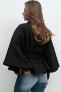 14+ belted cape - Bleu marine