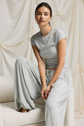 Balloon loungewear trousers - Grey melange