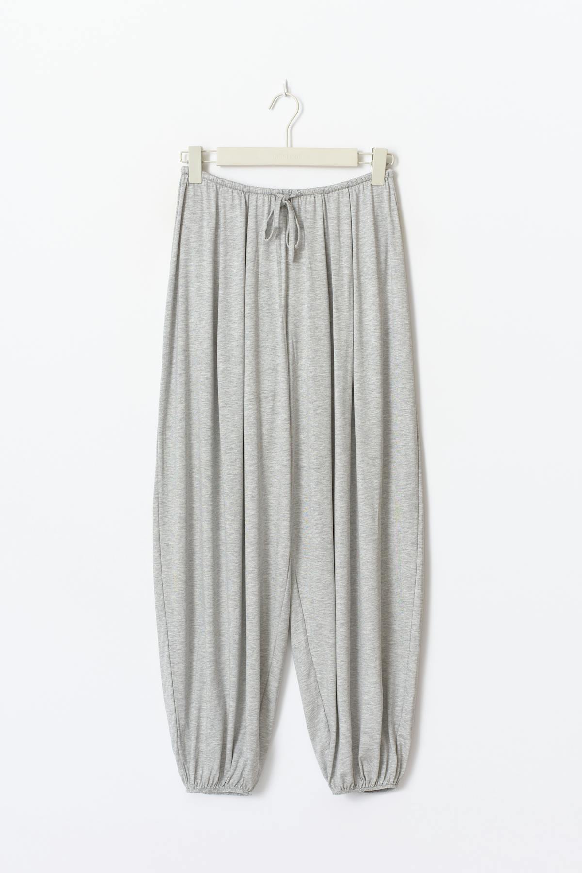 Balloon loungewear trousers - Grey melange