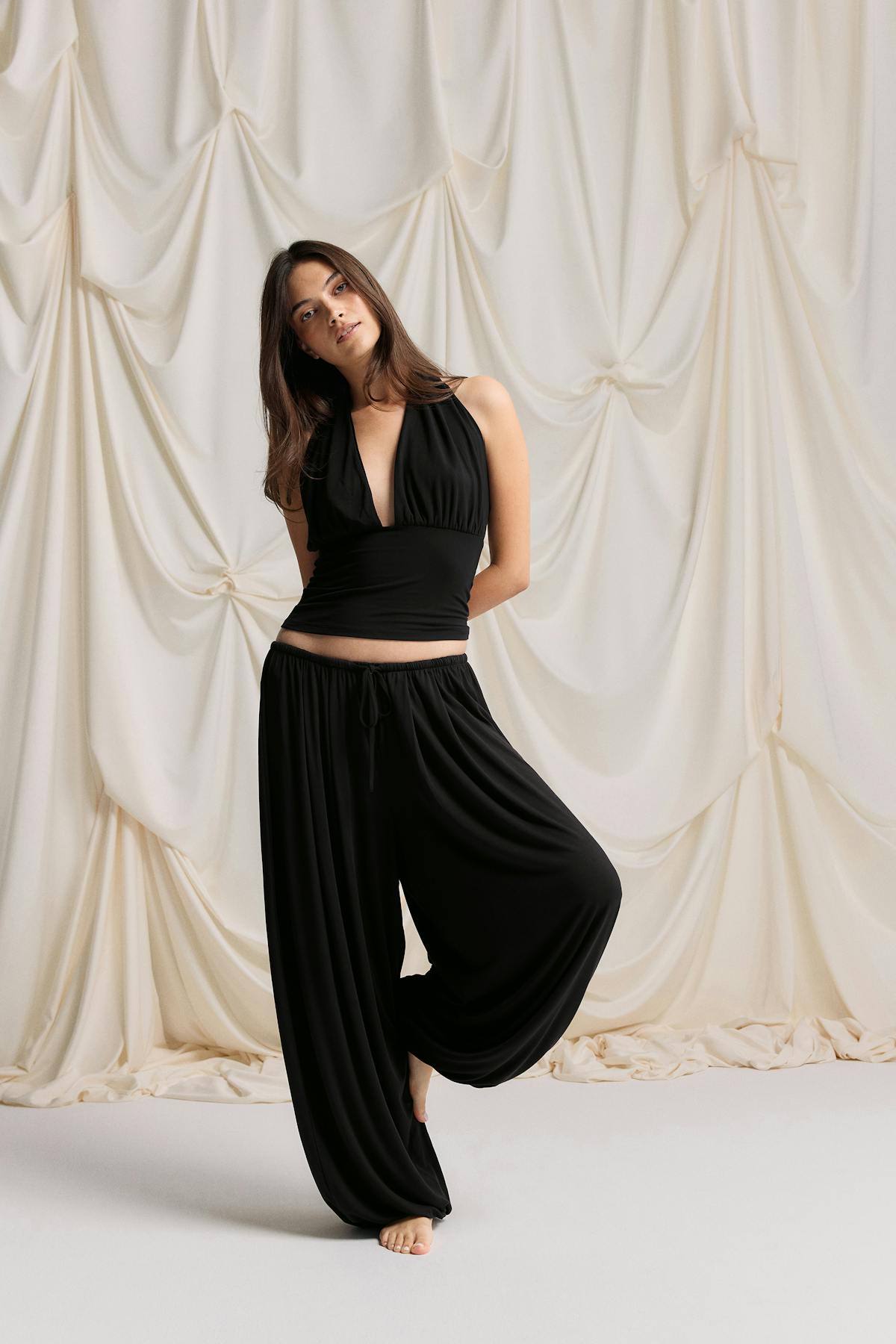 Balloon loungewear trousers - Noir
