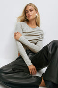 Ruched drapy top - Grey melange