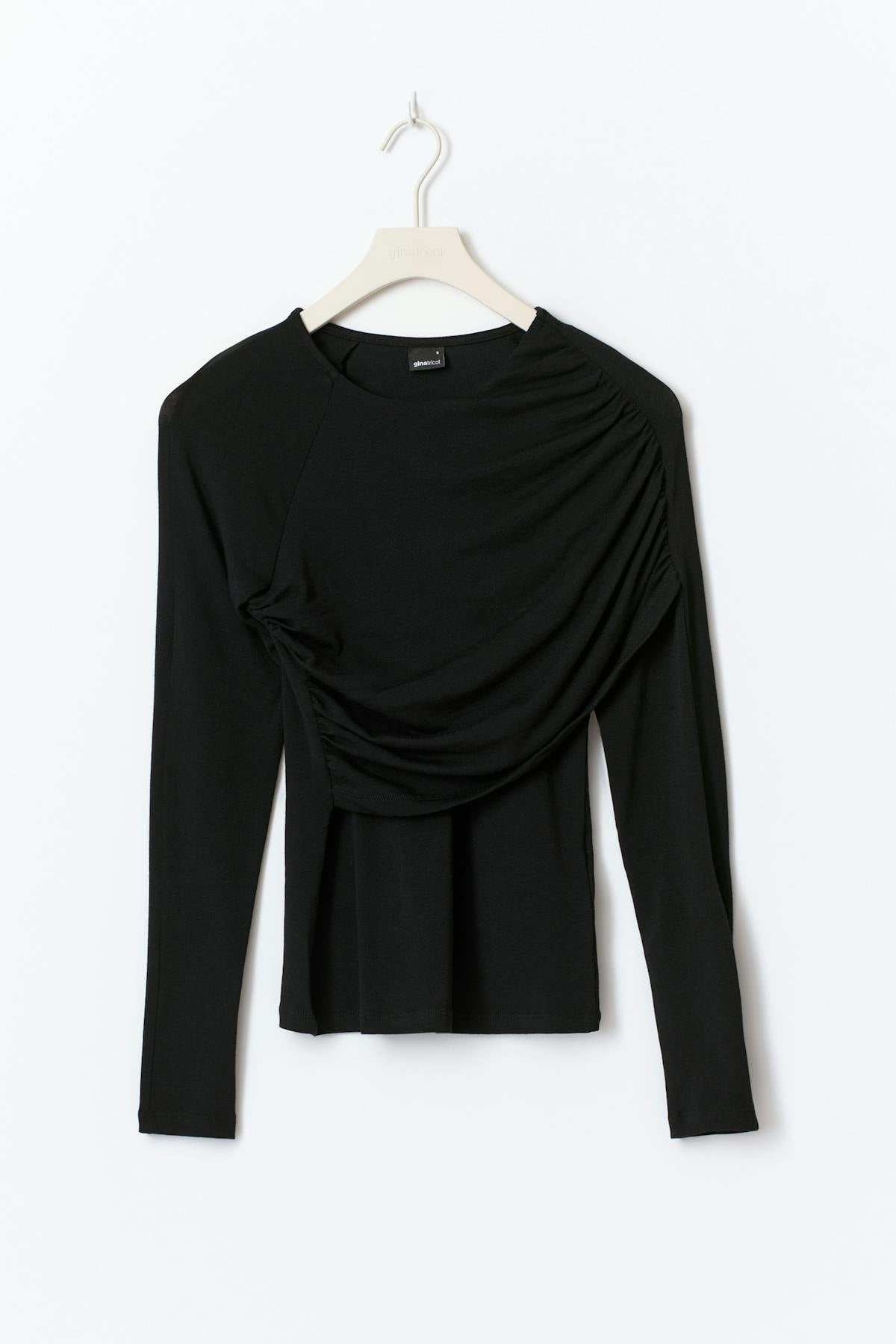 Ruched drapy top - Noir