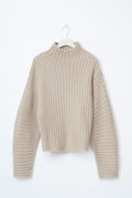 Chunky turtleneck knit sweater - Pure c