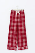 14+ flannel pj pants tall - Red check
