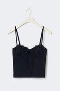 14+ lace corset top - Bleu marine